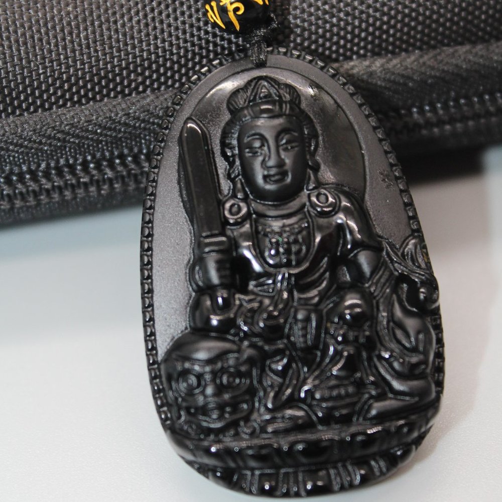 Adjustable Obsidian "Patronus" Pendant